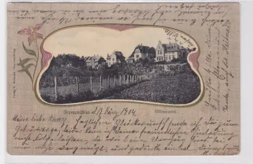 90811 Ak Grevesmühlen Villenviertel 1904
