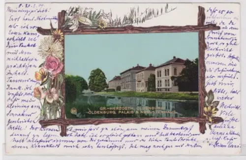 36968 Ak Großherzogtum. Oldenburg Palais und Augustenhaus 1900