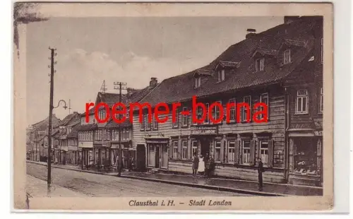 68196 Ak Clausthal i.H. Hotel Stadt London um 1920