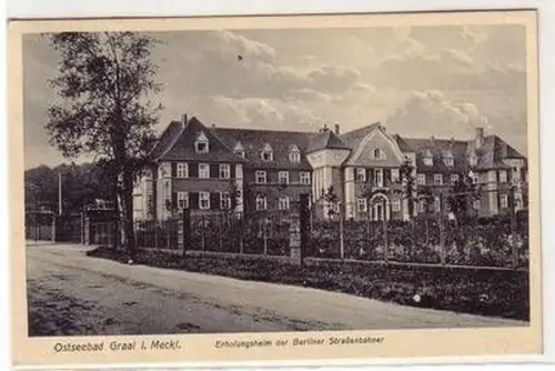 50727 Ak Ostseebad Graal in Mecklenburg Erholungsheim der Berliner Straßenbahner