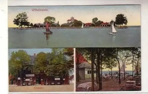 56140 Mehrbild Ak Wilhelmstein Ratskeller mit Garten 1914
