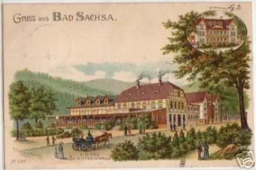 10825 Ak Lithographie Gruss aus Bad Sachsa 1900