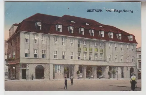 69214 Ak Güstrow Hotel Erbgroßherzog um 1910