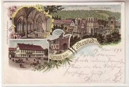 51381 Ak Lithographie Gruß aus Walkenried am Harz 1898