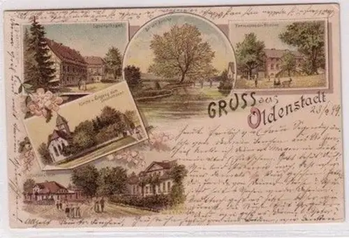 59005 Ak Lithographie Gruss aus Oldenstadt 1899