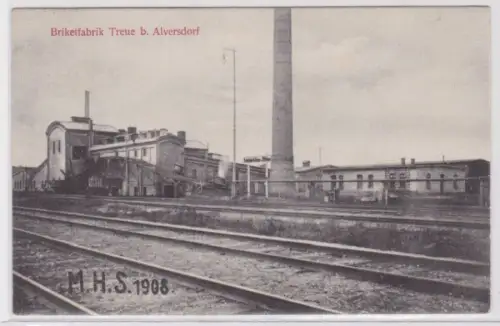 95004 Ak Brikettfabrik Treue bei Alversdorf 1917