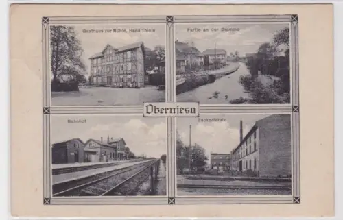 94150 Mehrbild Ak Obernjesa Gasthaus zur Mühle, Bahnhof usw. 1920