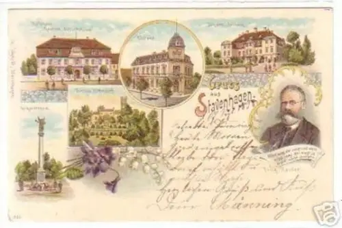 18824 Ak Lithographie Gruss aus Stavenhagen 1898