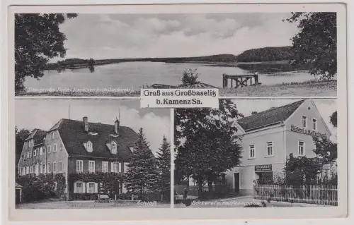 905357 Mehrbild Ak Gruß aus Großbaselitz bei Kamenz in Sachsen um 1930