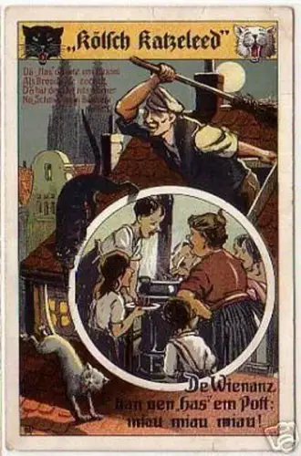 04362 Humor Ak Kölner Katzenlied 1912