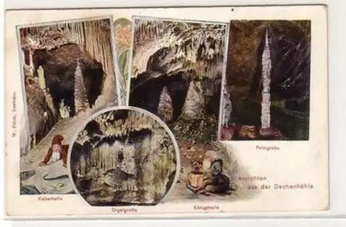 05613 Mehrbild Ak Ansichten aus der Dechenhöhle 1913