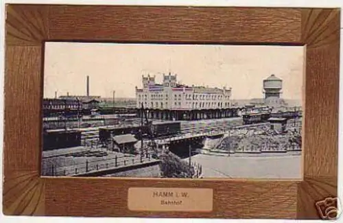 07652 Ak Hamm in Westfalen Bahnhof 1907