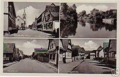 05163 Ak Neuburg (Pfalz) Hauptstrasse usw. um 1940