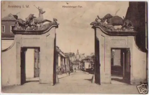 09370 Ak Arnsberg i. W. Hirschberger Tor Feldpost 1915