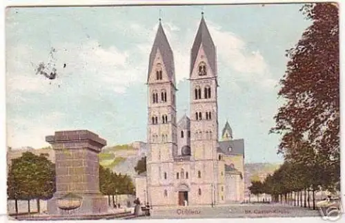 13360 Feldpost Ak Coblenz St. Castor Kirche 1916