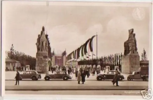 14318 Ak Düsseldorf Reichsausstellung Haupteingang 1937