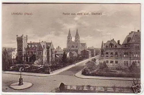 17937 Feldpost Ak Landau Pfalz südl.Stadtteil 1918