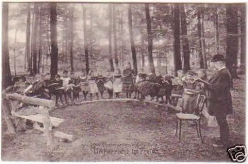 21453 Ak die Dortmunder Waldschule Unterricht im Freien