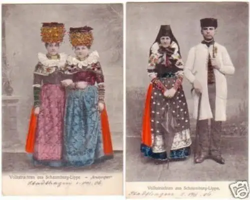 20756/2 Ak Volkstrachten aus Schaumburg Lippe um 1906