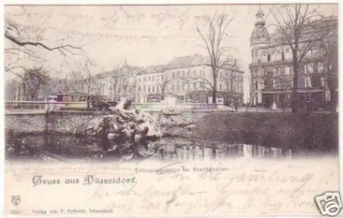 25244 Ak Gruß aus Düsseldorf Tritonengruppe 1901