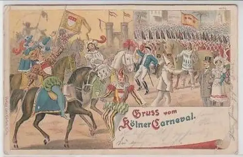 24574 Ak Lithographie Gruß vom Kölner Carneval 1906