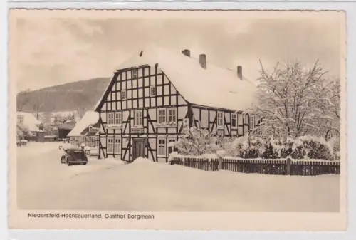 28322 Ak Niedersfeld im Hochsauerland Gasthof Borgmann um 1940