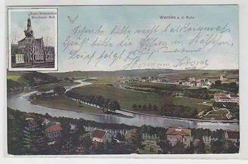 29895 Ak Werden an der Ruhr Hotel Restaurant Werdener Hof um 1910