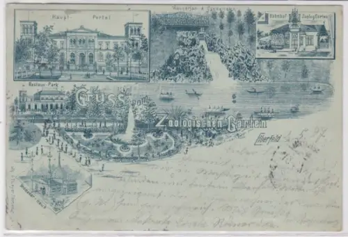 30230 Mehrbild Ak Gruß vom Zoologischen Garten Elberfeld 1897