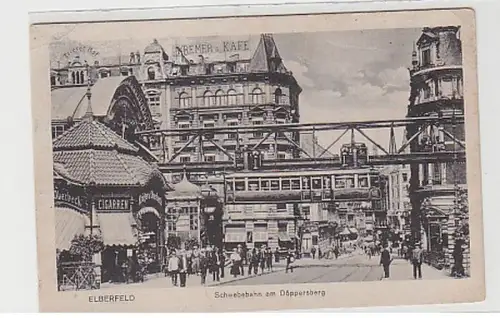 36930 Ak Elberfeld Schwebebahn am Döppersberg 1922