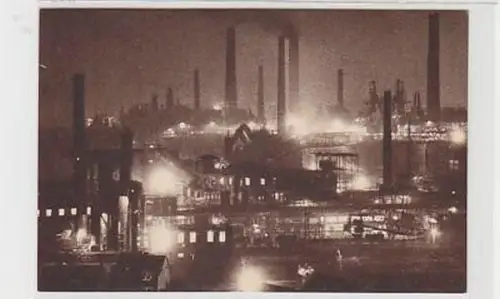 37909 Ak Völklingen Eisenwerke bei Nacht um 1930