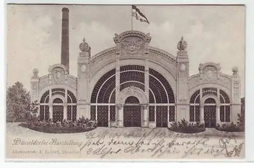 44945 Ak Düsseldorf Ausstellung Maschinenhalle 1902