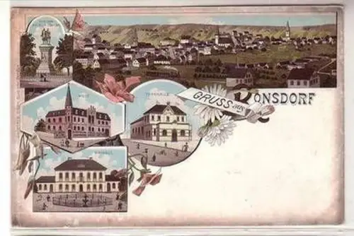 52765 Ak Lithographie Gruß aus Ronsdorf um 1900