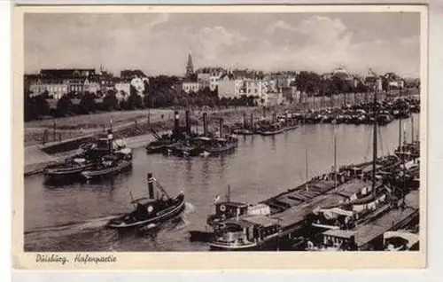 51174 Ak Duisburg Hafenpartie um 1920