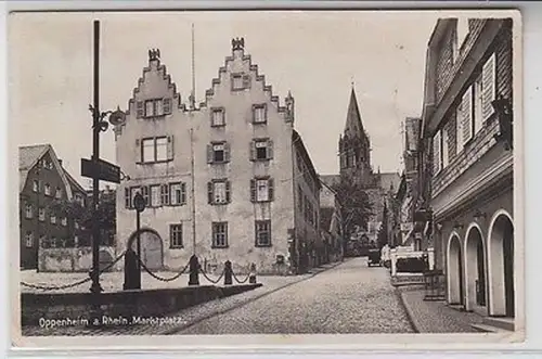 60160 Ak Oppenheim am Rhein Marktplatz 1939