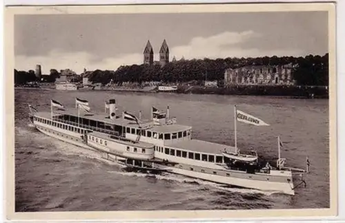 67107 Ak Duisburg Ruhrorter Personenschifffahrt Dampfer "Glückauf" 1938