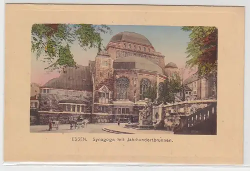 69507 Judaika Ak Essen Synagoge mit Jahrhundertbrunnen 1918