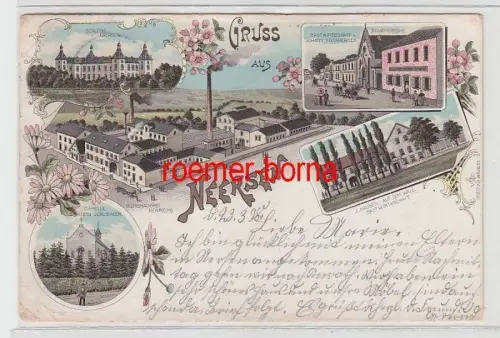 72003 Ak Lithografie Gruss aus Neersen Bierbrauerei, Gastwirtschaft usw. 1898