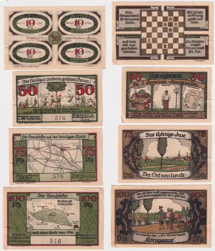 4 Banknoten Notgeld Königsaue 1921 (168923)