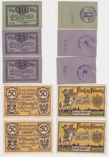 5 Banknoten Notgeld Konstadt in Oberschlesien 1920 (164760)