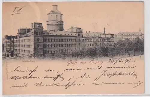 19862 Ak Gruss aus Leipzig Pleissenburg 1897