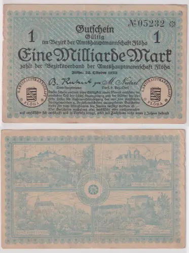 1 Miiliarde Banknote Notgeld Amtshauptmannschaft Flöha 22.10.1923 (121744)