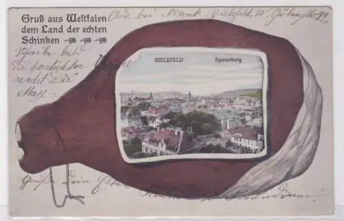 83775 AK Gruß aus Westfalen dem Land der echten Schinken - Bielefeld Sparenburg