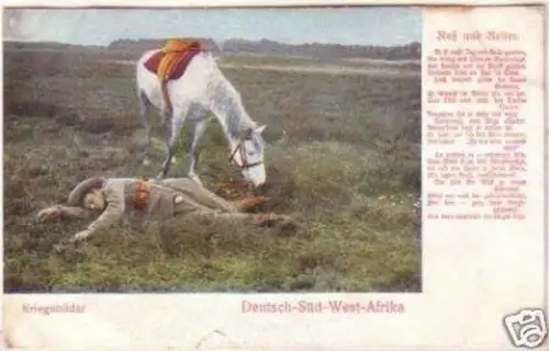 21262 Ak deutsche Kolonie DSWA Roß und Reiter um 1905