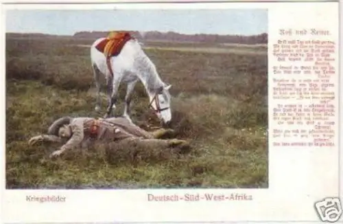 21246 Ak deutsche Kolonie DSWA Roß und Reiter um 1905