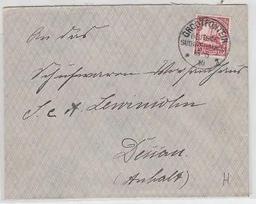 63027 Brief von Deutsche Kolonie DSWA Stempel Grootfontein 1910 nach Dessau