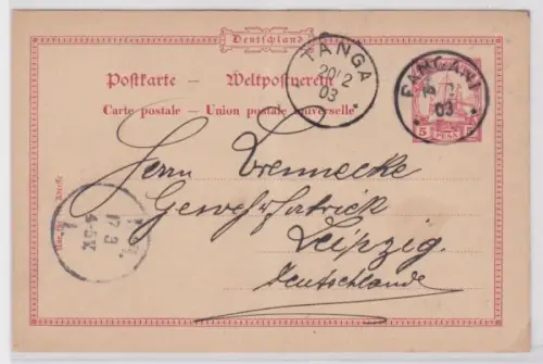 73928 Ganzsachen Ak Pangani Tanga Deutsch Ostafrika 1903