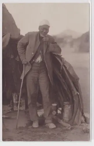 44121 Foto Ak Deutsch-Südwestafrika Eingeborener Karibib