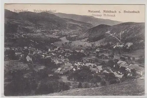 45893 Ak Metzeral, Mühlbach u. Breitenbach Elsass 1915