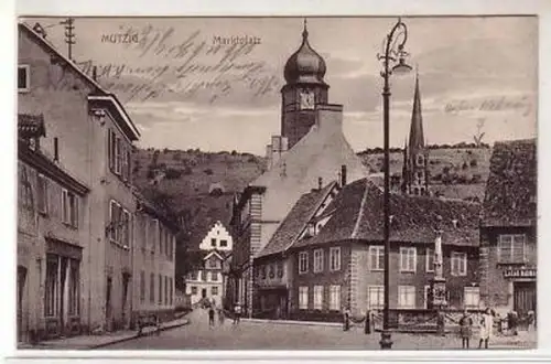 45679 Feldpost Ak Mutzig Elsass Marktplatz 1915