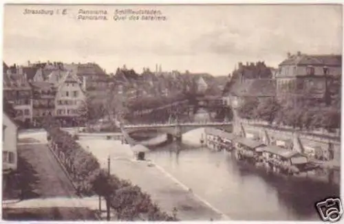 24824 Ak Strassburg i.E. Panorama Schiffleutstaden 1909